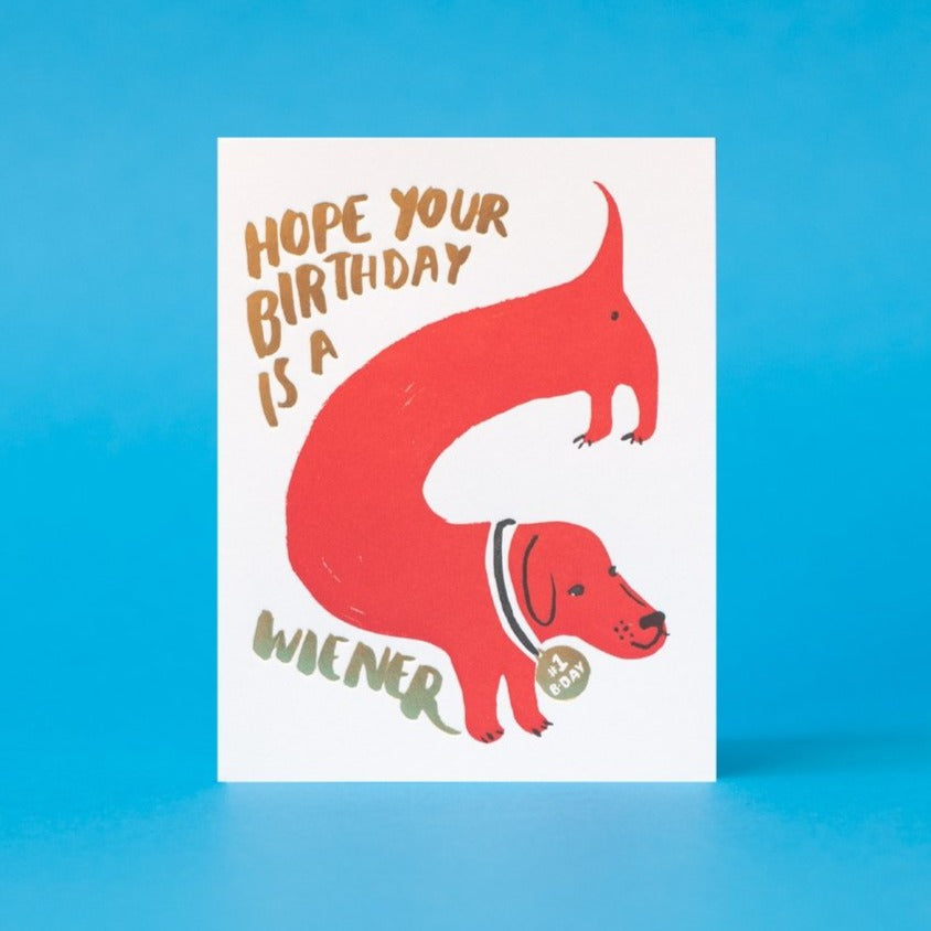Wiener Dog Birthday Card