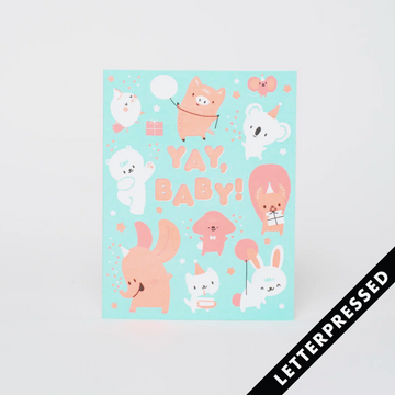 Yay, Baby! Party Animals Card