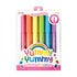 A pack of ooly brand scented highlighters, featuring a set of 6 pastel highlighters in a box with colorful fruit illustrations and a 'Yummy' theme.
