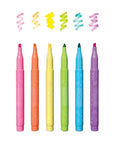 size markers with sample of the ink color