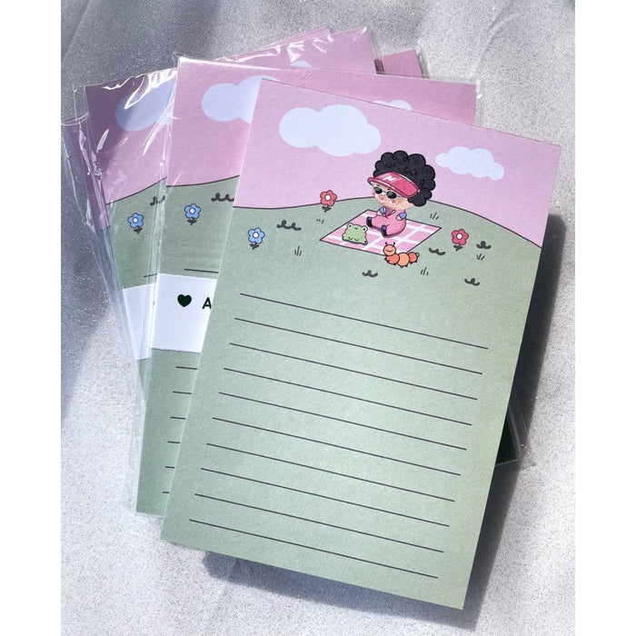 ajumma picnic memo pad