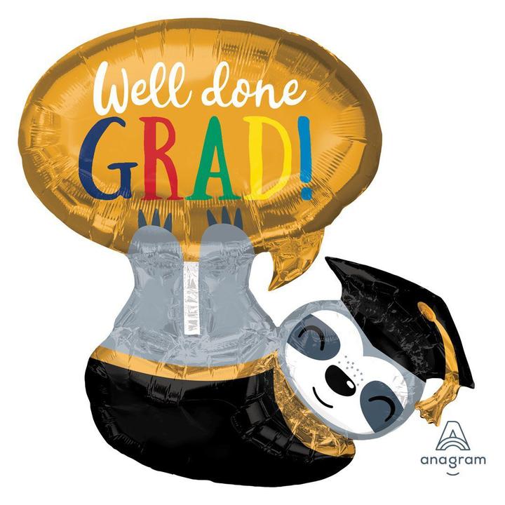 well done grad sloth balloon