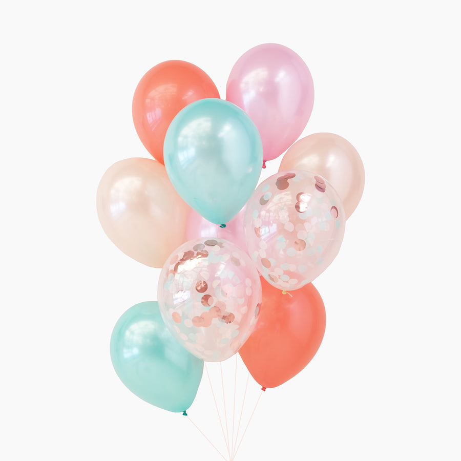 Balloon Set in Coral Mint