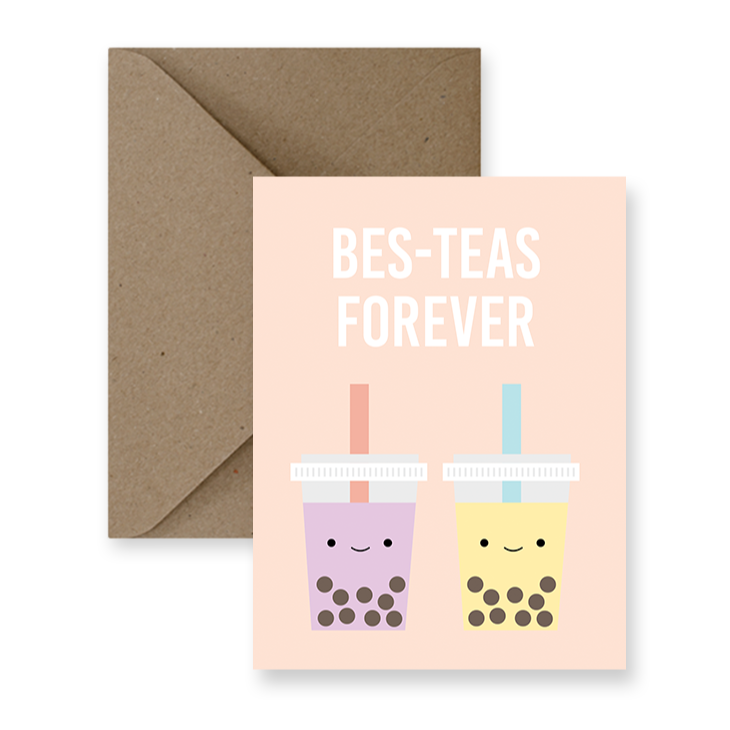 bes-teas forever boba greeting card