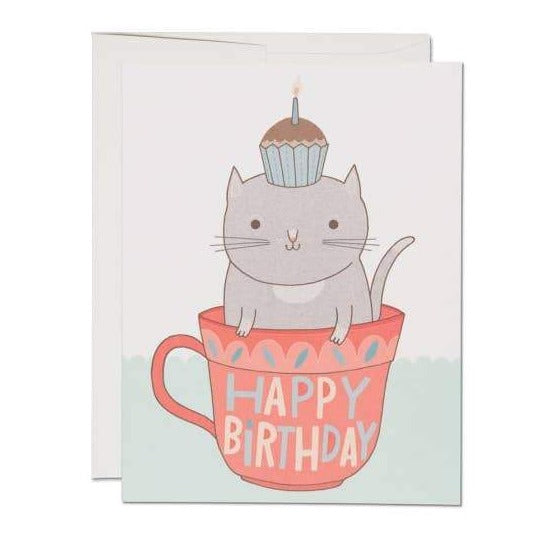 cupcake cat birthday card