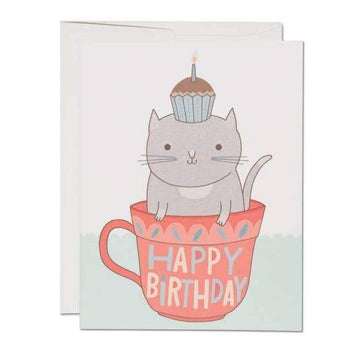 cupcake cat birthday card