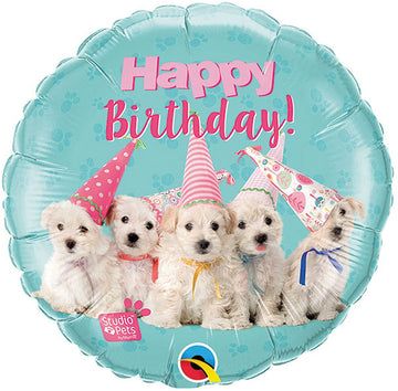 Puppies Birthday Small Balloon