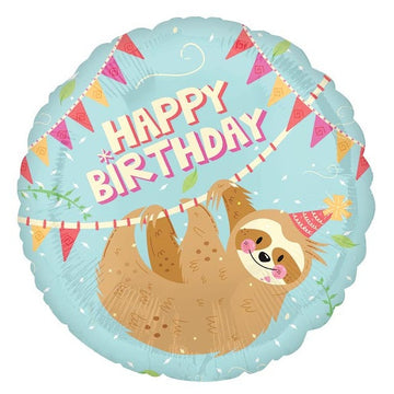 Sloth Birthday Small Balloon