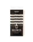 Black and White Striped Reusable Straws