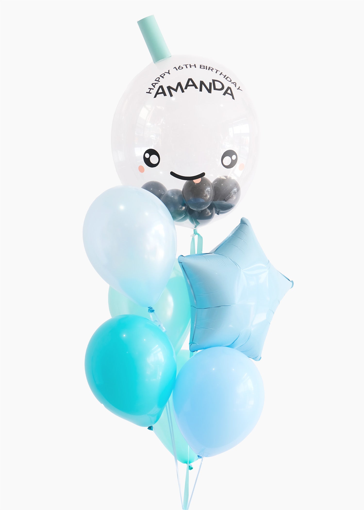 Boba Balloongram in Strawberry Milk Tea