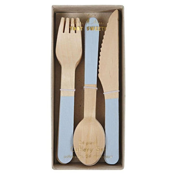 light blue birch cutlery