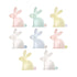 pastel bunny rabbit shaped paper plates