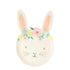 floral bunny paper plates