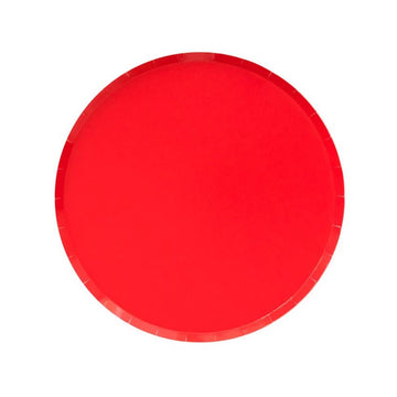 Cherry Red Round Plates