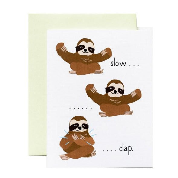 slow clap sloth card