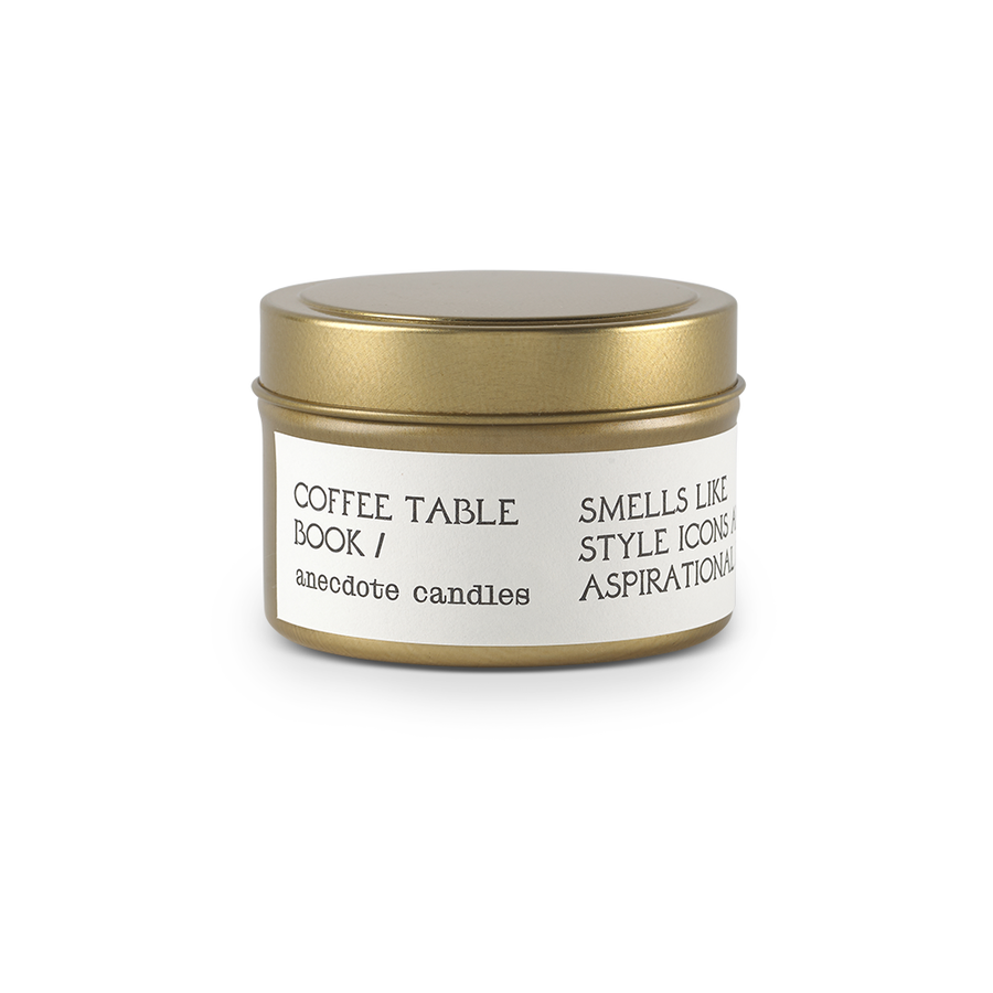 Coffee Table Book Travel Tin Candle - Vetiver & Grapefruit