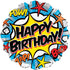 comic book text birthday balloon