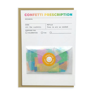 Confetti Prescription Card