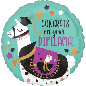 Congrats on your Dipllama Small Mylar Balloon