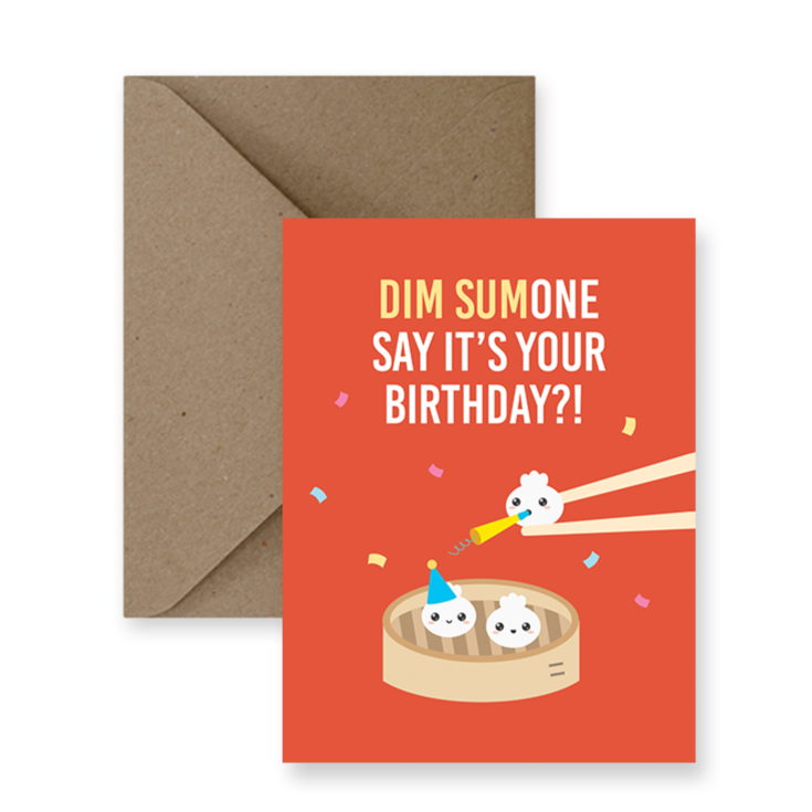 dim sum one say it's your birthday greeting card