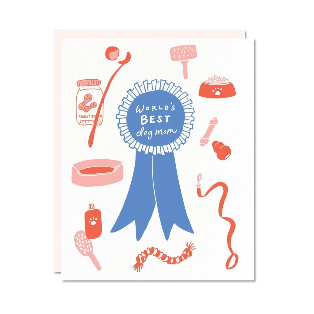 world's best dog mom greeting card