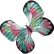 holographic rainbow butterfly balloon