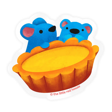 Egg Tart Mice Clear Sticker
