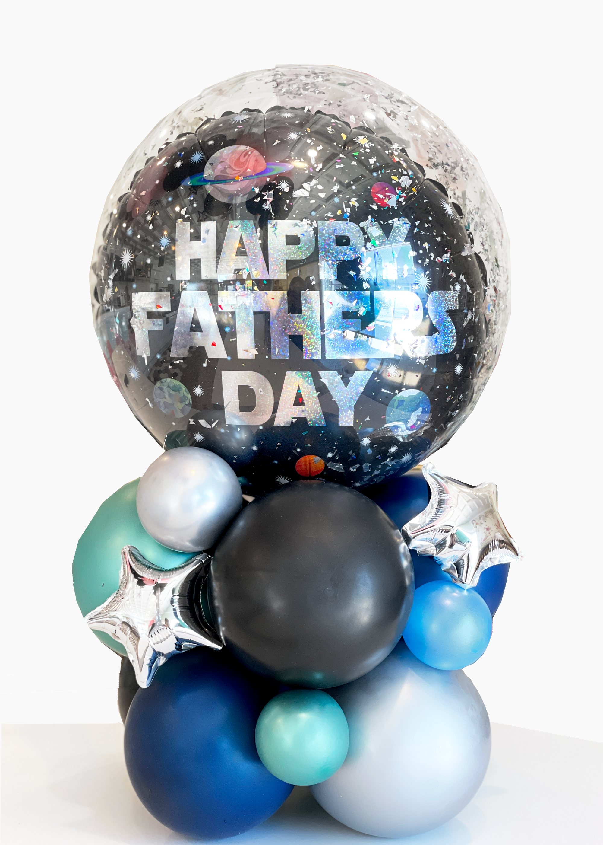 Father's Day Galaxy Balloon Centerpiece