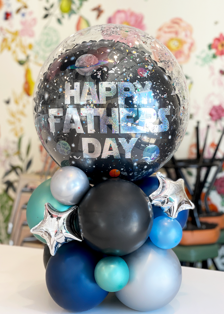 Father's Day Galaxy Balloon Centerpiece