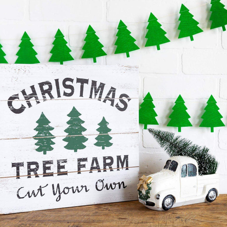 Felt Christmas Tree Banner