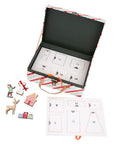 Wooden North Pole Advent Calendar Suitcase