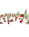 Wooden North Pole Advent Calendar Suitcase