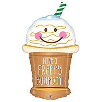 smiling frappuccino frappy birthday balloon