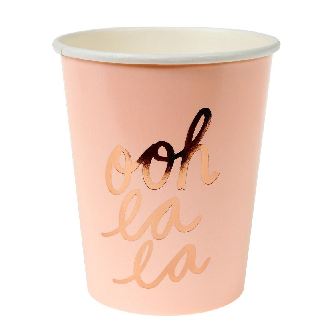 rose gold ooh la la coral paper cup