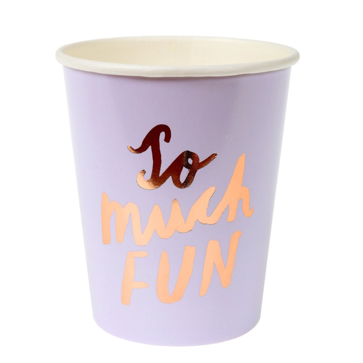rose gold so much fun purple paper cup