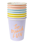 pastel paper cups