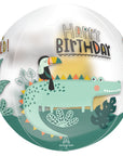 clear orb balloon happy birthday toucan crocodile alligator