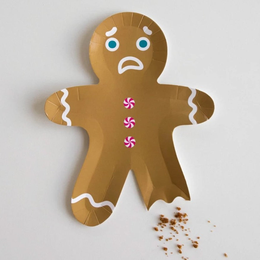 ginger bread man paper plate