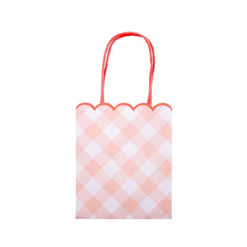 Pink Gingham Gift Bags