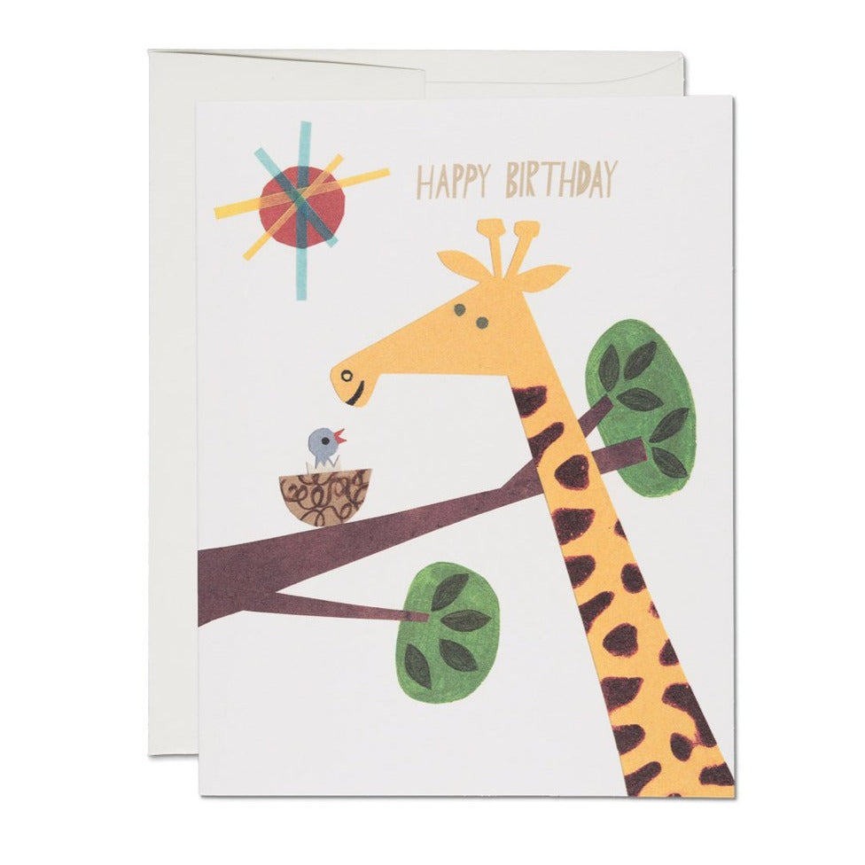 giraffe birthday card
