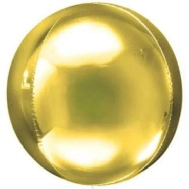 metallic gold round orb balloon