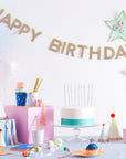Gold Happy Birthday Banner