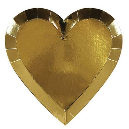 gold heart plate