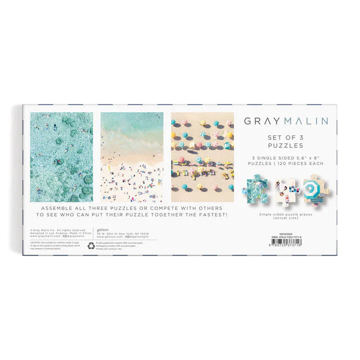 The Beachside Gray Malin 3-In-1 Puzzle Set