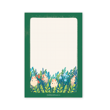 Grid Spring Bunnies Notepad