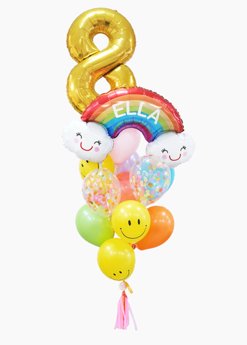Happy Rainbow Balloongram Deluxe