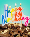 Happy Birthday Script Candle