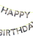 Silver Happy Birthday Banner