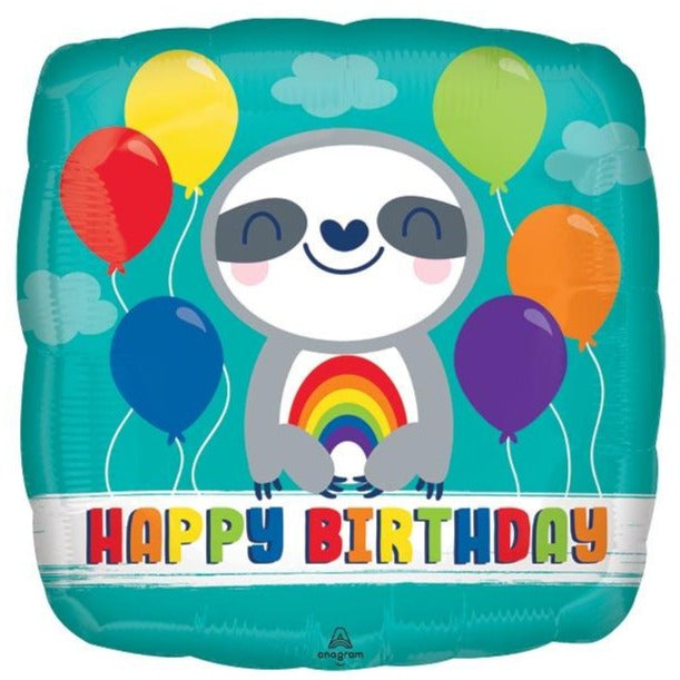 happy birthday sloth balloon