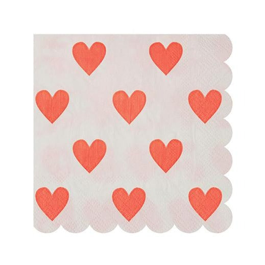 pink heart pattern napkin